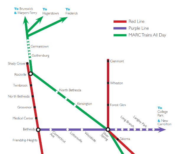 vision map with  current Metro & potential future rail